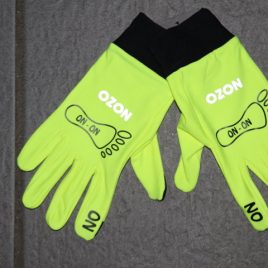 Performance running gloves neon yellow